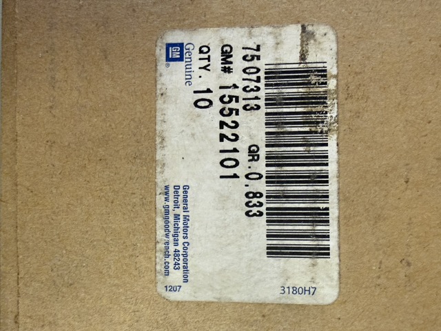 GM NOS Hex Head Bolt Pk Of 9 #15522101 - Image 3
